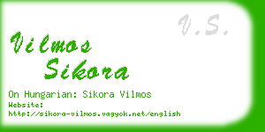 vilmos sikora business card